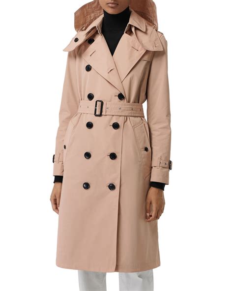 burberry kensington long trench coat|Burberry detachable hood trench coat.